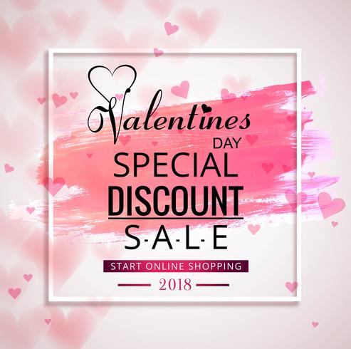 Valentines day sale beautiful background illustration vector