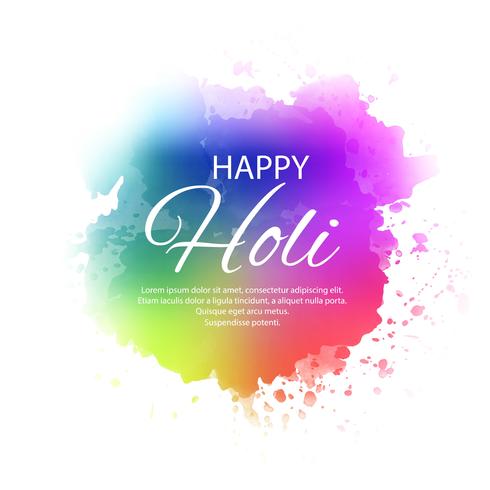 illustration of colorful Happy Holi Background for Festival of C vector