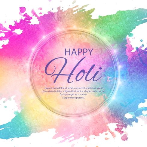 Happy holi colorful festival background illustration vector