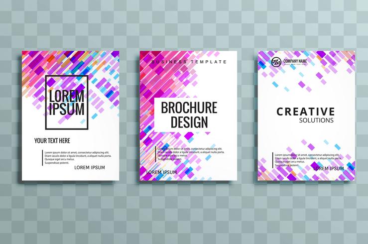 modern business brochure set design vector