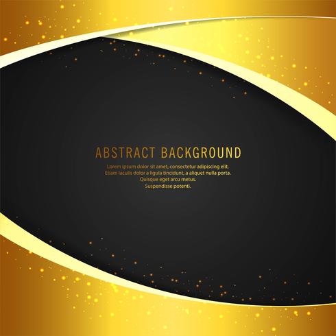 Abstract golden wave background vector