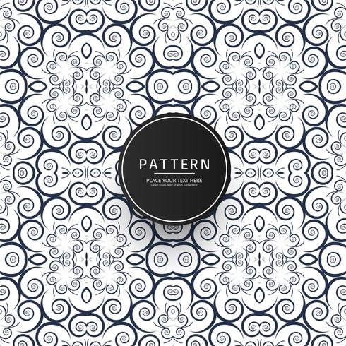 Seamless geometric floral pattern vector design