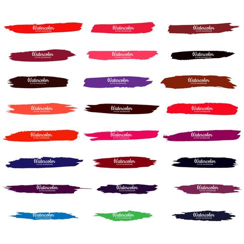modern watercolor strokes set vector