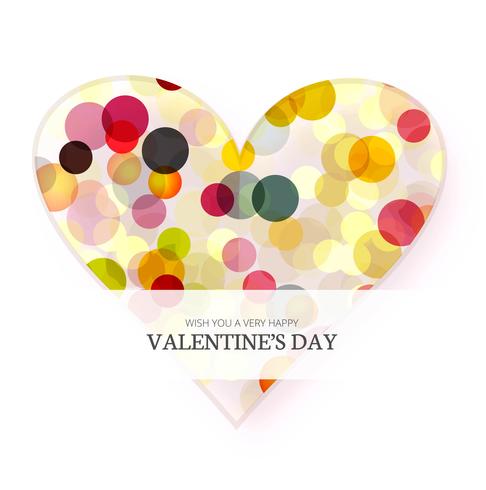 Happy valentine's day love card heart design illustration vector