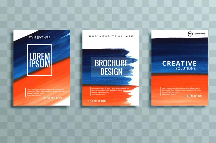 modern business brochure set vector