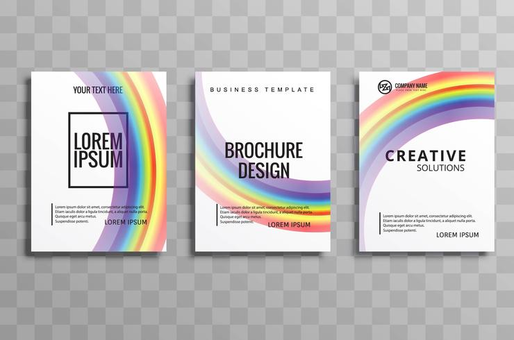 modern business brochure set vector