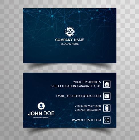 Abstract business card template with polygon design vector