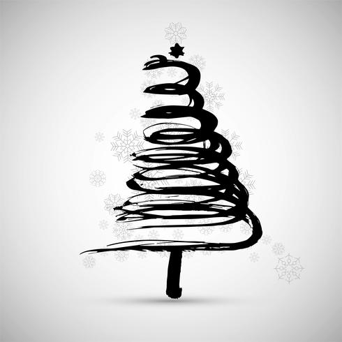 Modern Christmas tree background vector