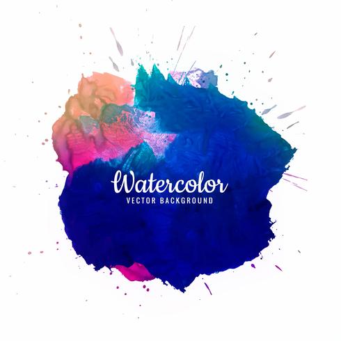 Hermosa pincelada de diseño y colorido brushe acuarela vector