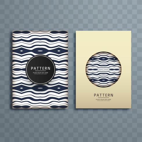 abstract retro pattern brochure design vector