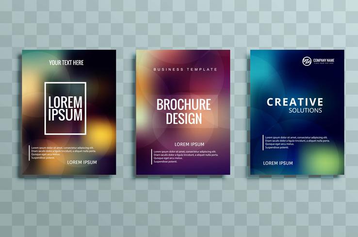 modern business brochure set vector