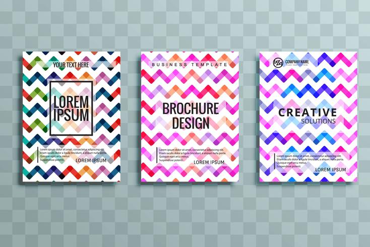 modern colorful business brochure set vector