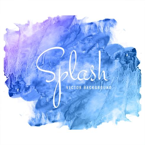 Modern hand drawn blue watercolor splash background vector