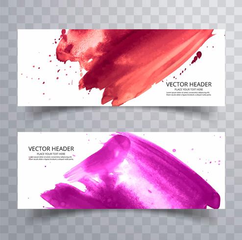 abstract hand drawn colorful watercolor stroke design vector