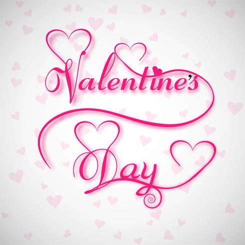Beautiful Valentine's day calligraphy text design vector