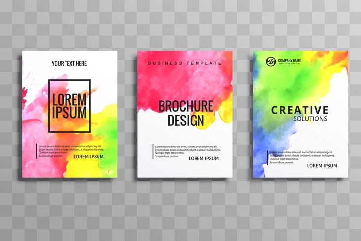 modern business brochure set vector