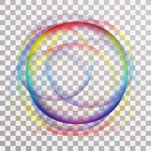 Modern rainbow circle background vector