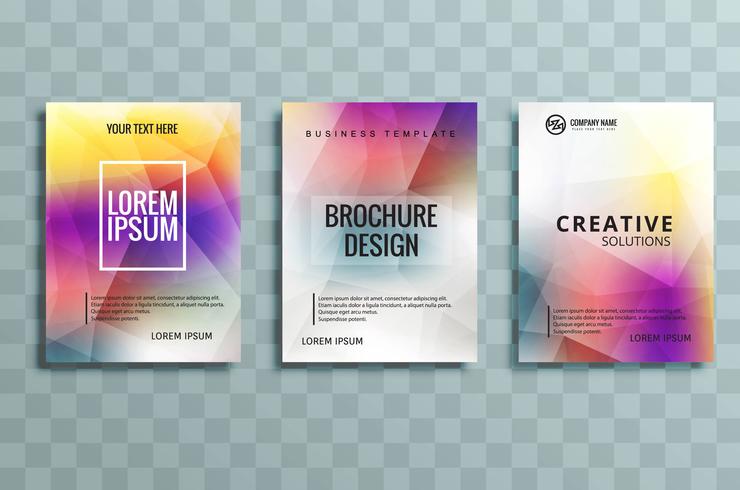 modern colorful business brochure set vector