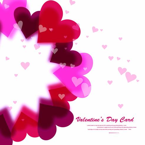 Abstract beautiful valentine's day card colorful hearts backgrou vector