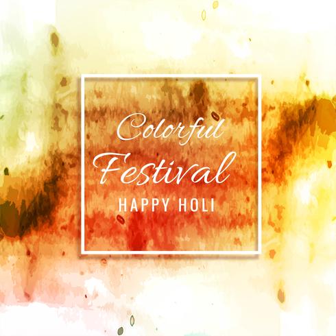 Feliz holi colorido festival fondo ilustración vectorial vector