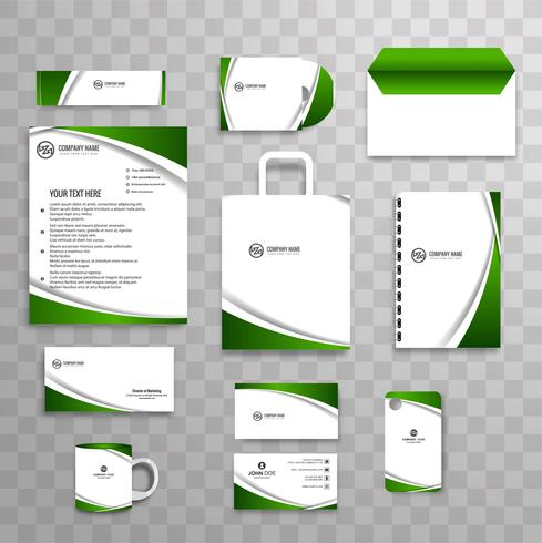 Abstract classic corporate identity business stationery template vector