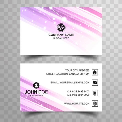 Modern bright business card template design vector