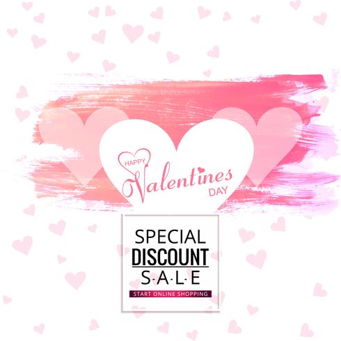 Valentines day sale beautiful background illustration vector