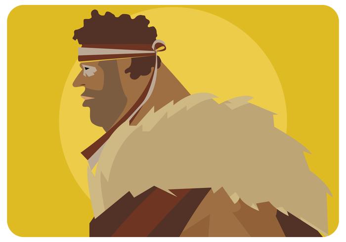 Vector de hombre indigena