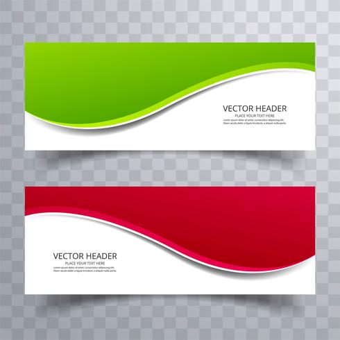 Banner background modern template colorful wave design vector