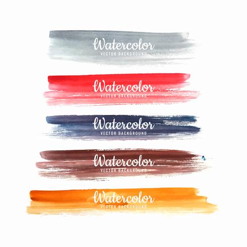 Set of Hand Painted Colorful Brush Strokes design vector