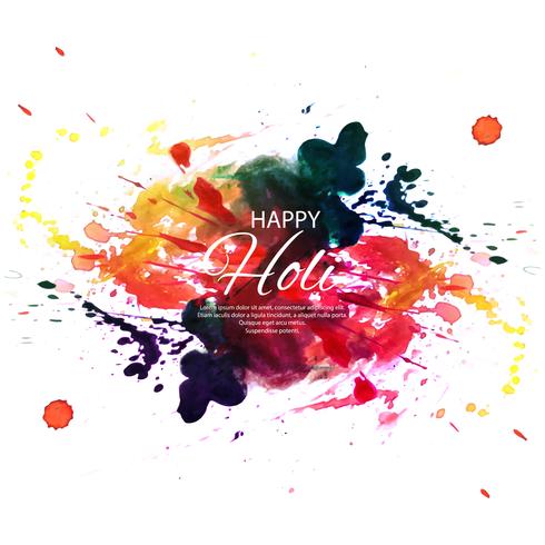 Happy Holi Colorful Background for Festival of Colors celebratio vector