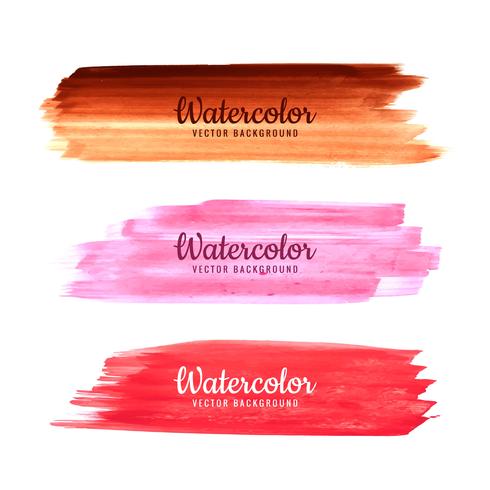 modern watercolor strokes set vector