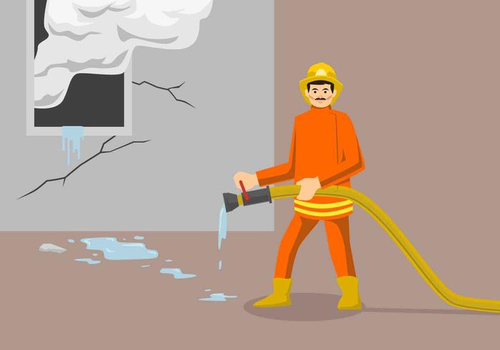 Firefighter Vector Illustration