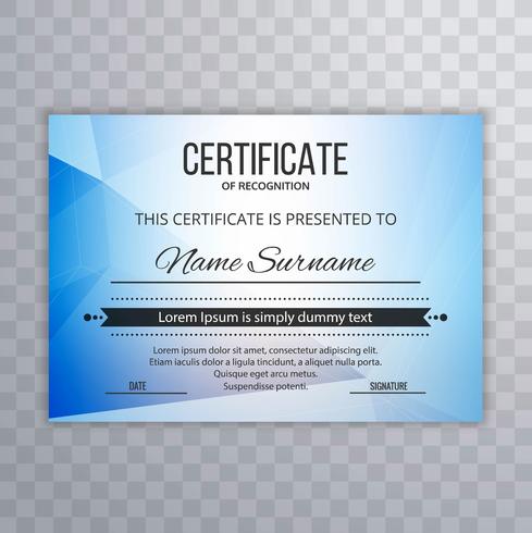 Certificate Premium template awards diploma polygon background  vector