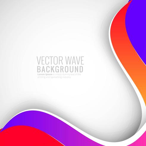 Abstract colorful bright business wave background vector