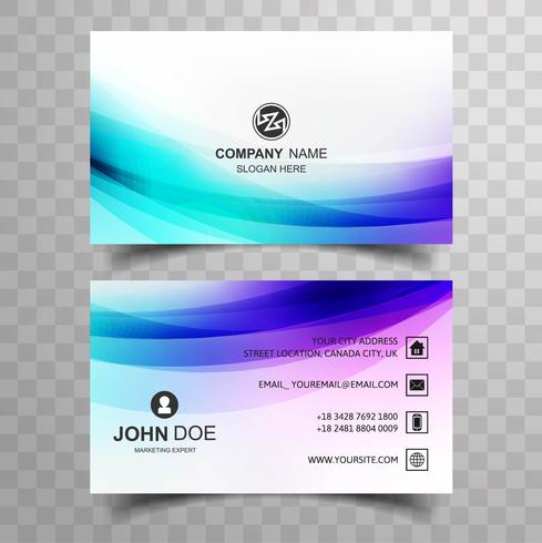 Modern colorful business card template design vector