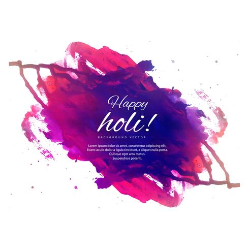 Feliz Holi fondo colorido para Festival de colores celebratio vector