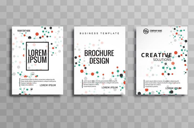 Abstract Molecules Brochure Flyer Design Illustration Vector Art At Vecteezy