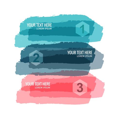Modern watercolor banners set vector