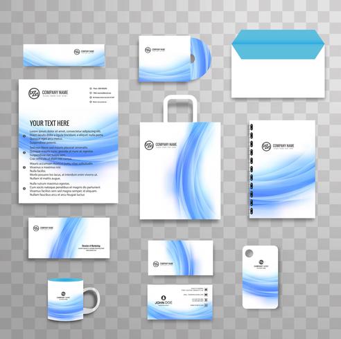 Abstract classic corporate identity business stationery template vector