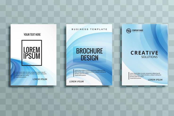 modern business brochure set vector