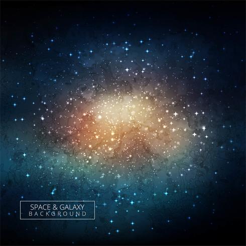 Space Galaxy Background with nebula, stardust and bright shining vector