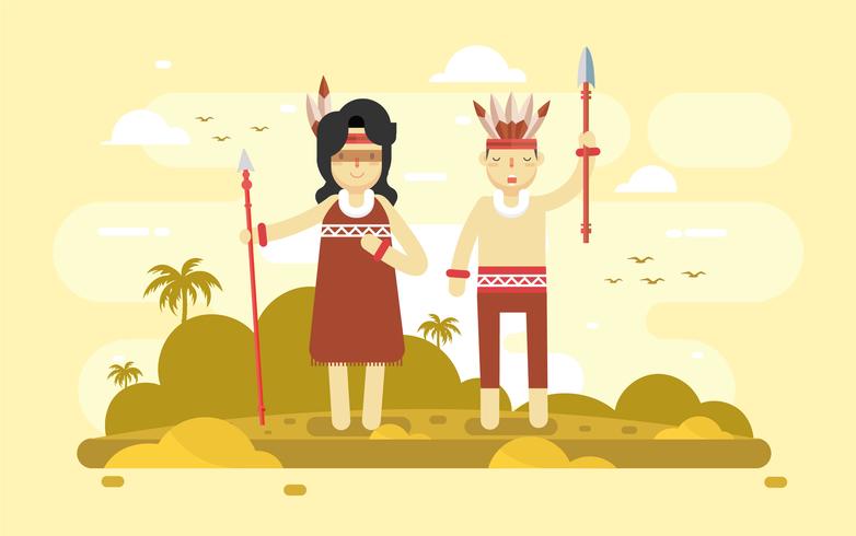 Indigenous people vector