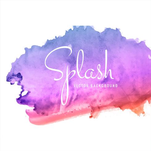 Hermoso colorido fondo acuarela splash vector