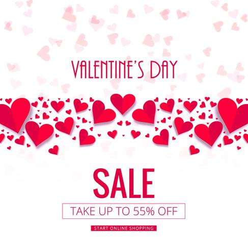 Modern valentine's day sale background vector