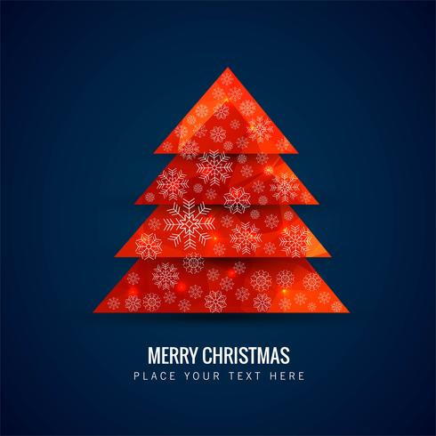 Modern christmas tree shiny background vector