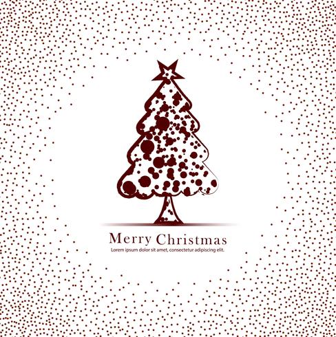 Modern christmas tree background vector