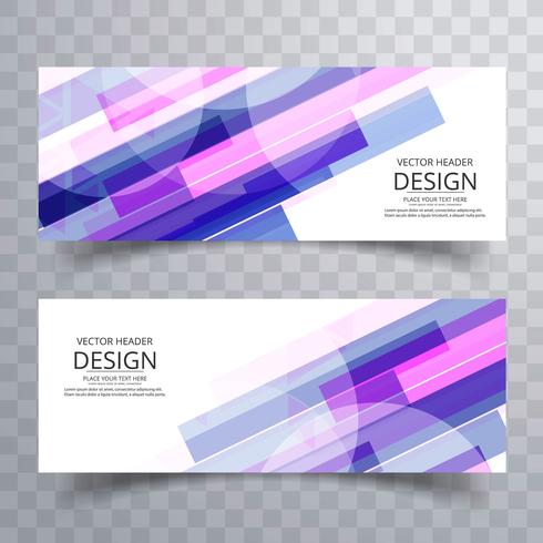 Abstract colorful banners template design vector