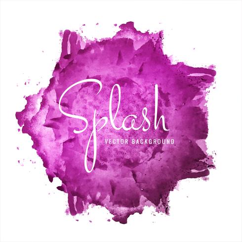 Abstract hand drawn pink watercolor splash background vector