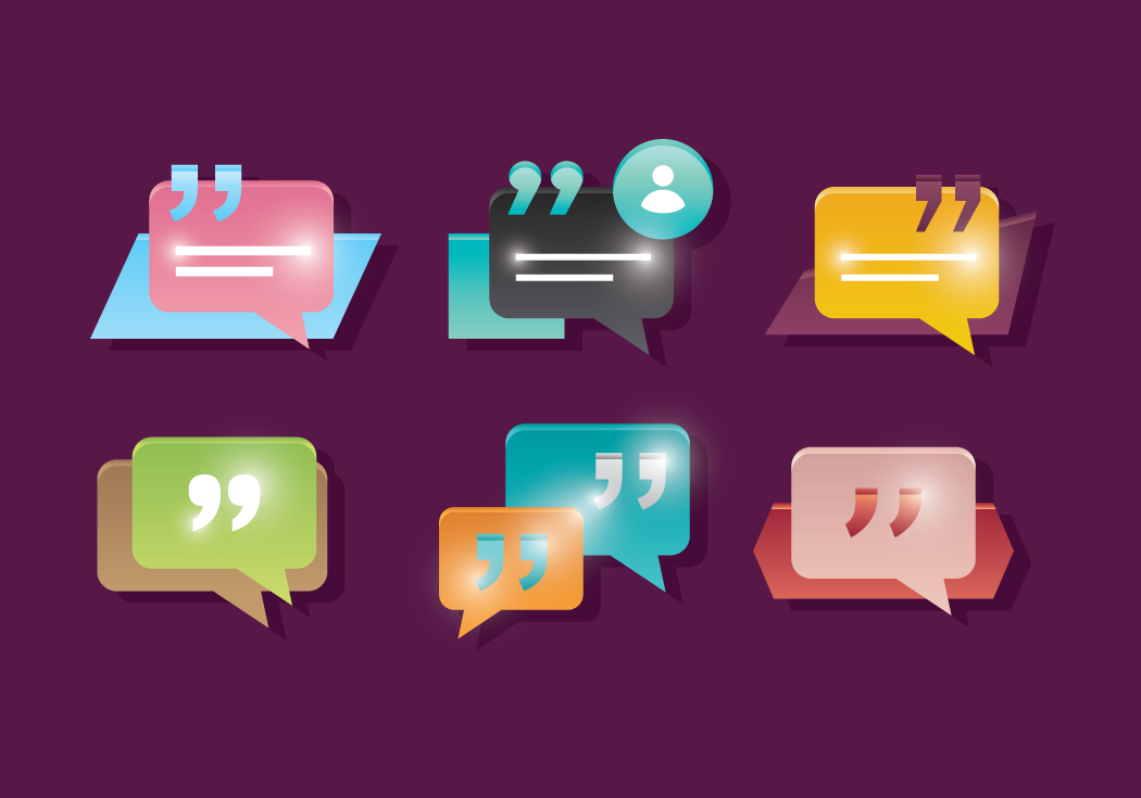 Quotation Mark on Text Box 245545 Vector Art at Vecteezy